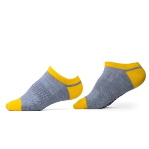 جوراب جوپا زیر قوزکی - خاکستری میکس زرد