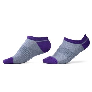 جوراب جوپا زیر قوزکی - خاکستری میکس بنفش
