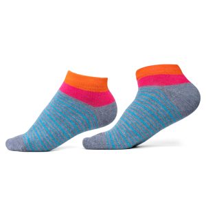 جوراب جوپا مچی راه راه - خاکستری میکس نارنجی