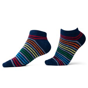 جوراب جوپا مچی راه راه - آبی میکس رنگی