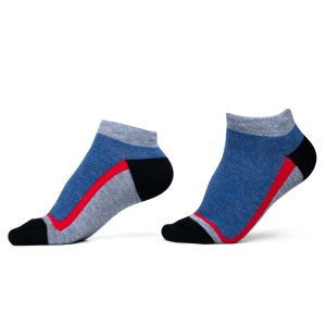 جوراب جوپا مچی ساده - خاکستری میکس آبی