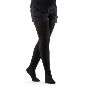 جوراب شلواری دخترانه جوپا طرح بافت - مشکی