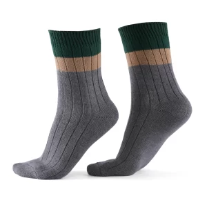 جوراب جوپا ساقدار پشمی زنانه _ خاکستری میکس رنگی