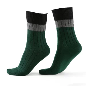 جوراب جوپا ساقدار پشمی زنانه _ سبز میکس رنگی