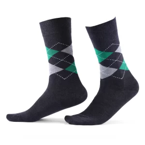 جوراب جوپا ساقدار اسکاچ مردانه _ خاکستری میکس سبز