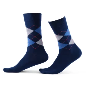 جوراب جوپا ساقدار اسکاچ مردانه _ آبی میکس خاکستری