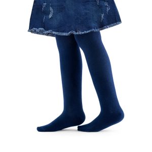 جوراب شلواری دخترانه جوپا ساده _ آبی اسپیس