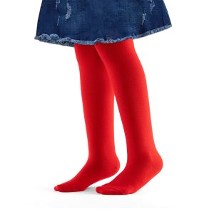 جوراب شلواری دخترانه جوپا ساده _ قرمز