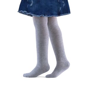 جوراب شلواری دخترانه جوپا ساده _ خاکستری رینو